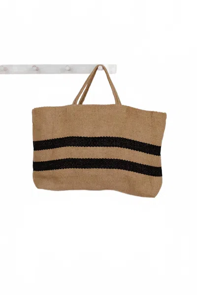 Will & Bear Women's Double Stripe Woven Tote Bag In Beige In Sand
