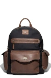 Will Leather Goods Canvas & Leather Backpack In Multi