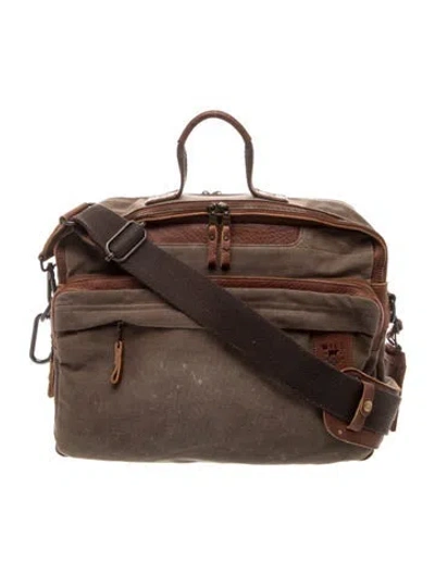 Pre-owned Will Leather Goods Canvas Carry On In Brown