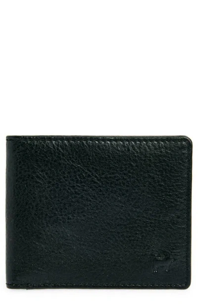 Will Leather Goods Classic Leather Bifold Wallet In Black