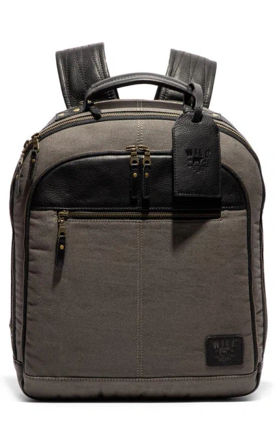 Will Leather Goods Commuter Backpack In Charcoal/ Black