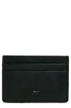 Will Leather Goods Front Pocket Leather Card Case In Black