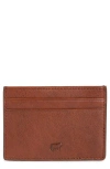 Will Leather Goods Front Pocket Leather Card Case In Cognac