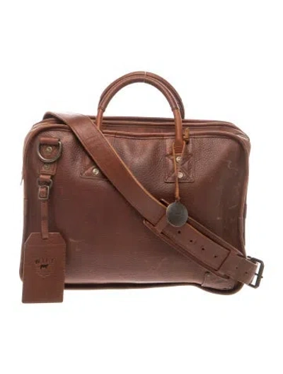 Pre-owned Will Leather Goods Leather Briefcase In Brown