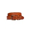Will Leather Goods Men's Vintage Washed Belt In Cognac In Green