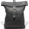 Will Leather Goods Roll Top Backpack In Black