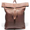 Will Leather Goods Roll Top Backpack In Brown