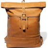 Will Leather Goods Roll Top Backpack In Brown