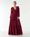 Willa Allie Maxi Dress In Burgundy