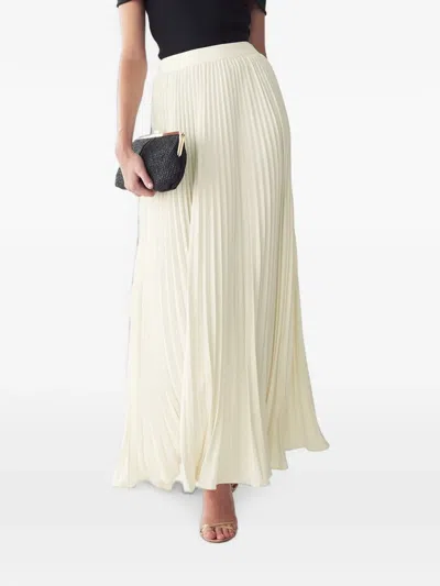 Willa Amur Pleated Maxi Skirt In Neutral