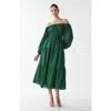 Willa Burnese Midi Dress In Green