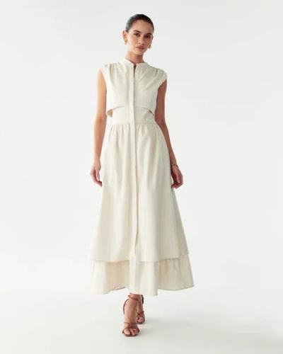 Willa Fallyn Midi Dress In Brown