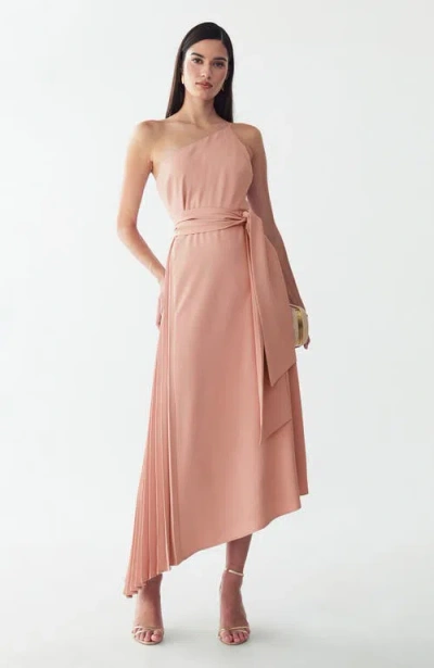 Willa Gloss Midi Dress In Pink