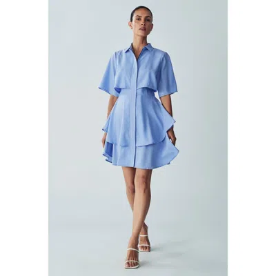 Willa Hugh Layered Dress In Blue