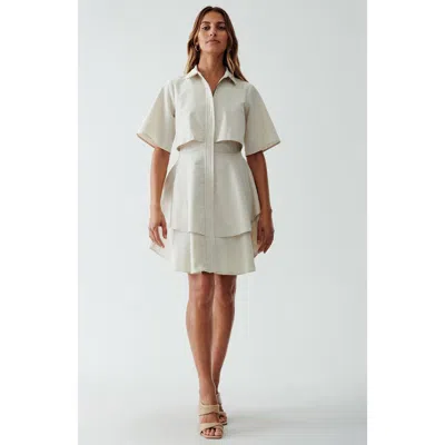 Willa Hugh Layered Dress In Neutral