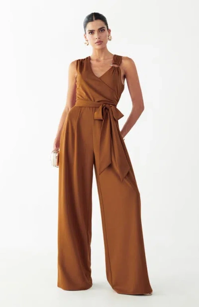 Willa Lori Jumpsuit In Brown