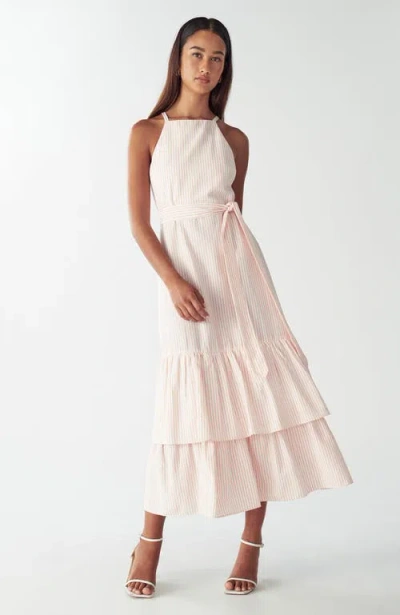 Willa Lou Tiered Dress In Pink