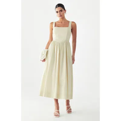 Willa Lyla Midi Dress In Brown