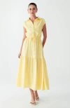 Willa Marle Midi Dress In Yellow
