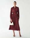 Willa Mckenzi Midi Dress In Burgundy