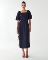 Willa Meena Midi Dress In Blue