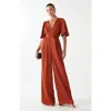 Willa Omaha Jumpsuit In Brown
