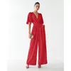 Willa Omaha Jumpsuit In Red