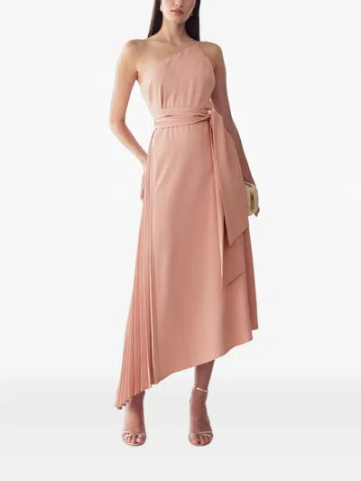 Willa One-shoulder Asymmetric Dress In Brown