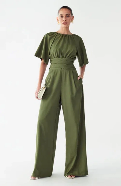 Willa Penny Jumpsuit In Green