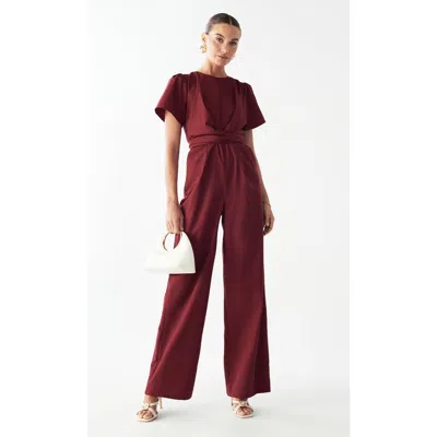 Willa Riva Jumpsuit In Burgundy