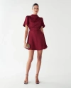 Willa Saray Mini Dress In Burgundy