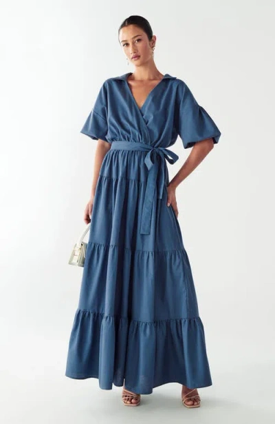 Willa Sole Maxi Dress In Blue