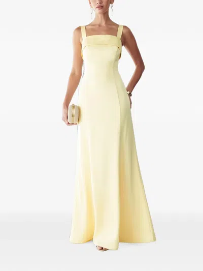 Willa Square-neck Sleeveless Maxi Dress In Yellow