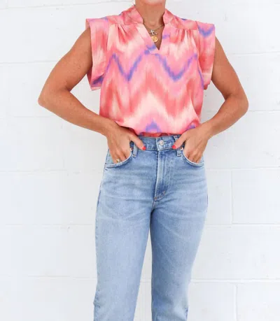 Willa Story Annie Top In Multi Pink