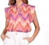 Willa Story Annie Top In Multi Pink In Multi