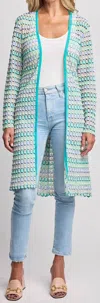 Willa Story Carrie Cardigan In Blue Multi In Multi