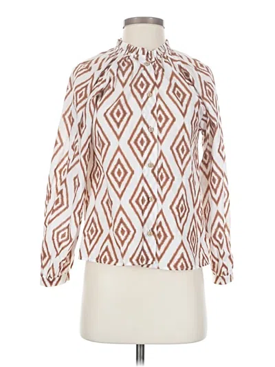 Pre-owned Willa Story Long Sleeve Blouse In Brown
