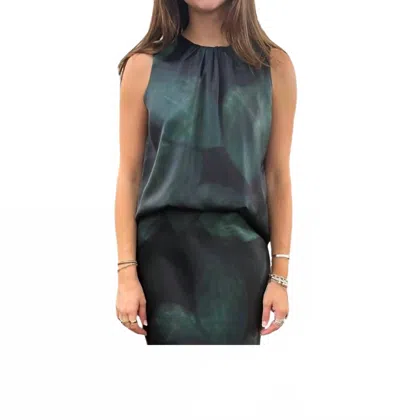 Willa Story Pia Sleeveless Top In Emerald In Multi