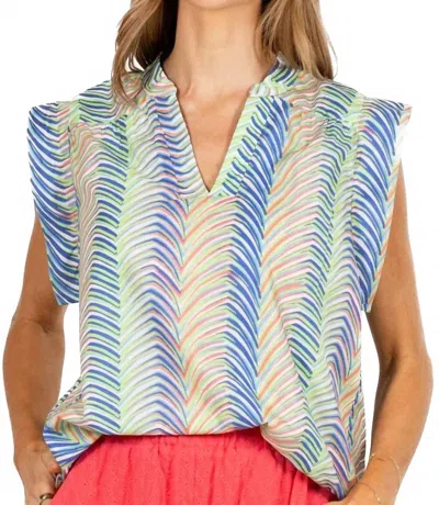 Willa Story Women's Annie Top In Multicolor In Animal Print