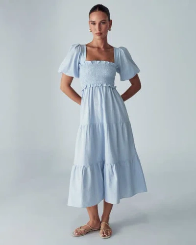 Willa Suzi Midi Dress In Blue