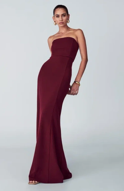 Willa Trenton Dress In Burgundy