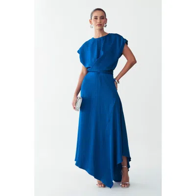 Willa Veronica Dress In Cobalt Blue