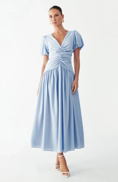 Willa Zuri Midi Dress In Blue