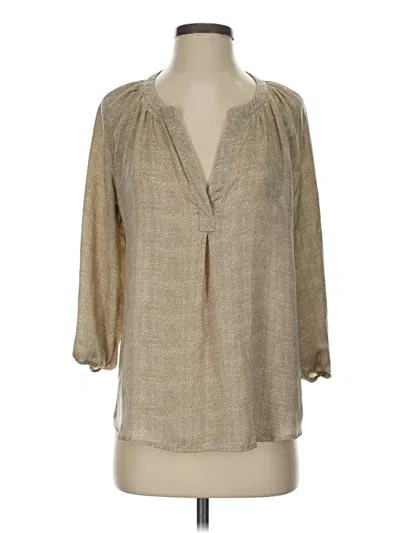 Pre-owned Willi Smith 3/4 Sleeve Blouse In Brown