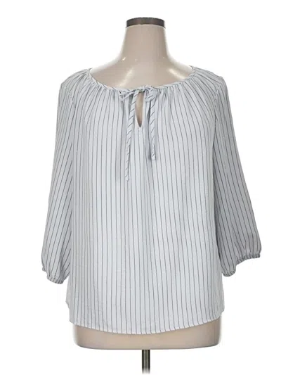 Pre-owned Willi Smith 3/4 Sleeve Blouse In Gray