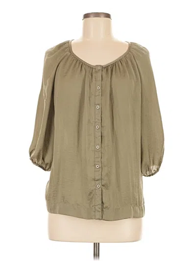 Pre-owned Willi Smith 3/4 Sleeve Blouse In Green