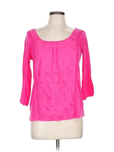 Pre-owned Willi Smith 3/4 Sleeve Blouse In Pink