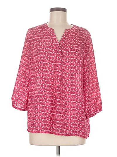 Pre-owned Willi Smith 3/4 Sleeve Blouse In Pink