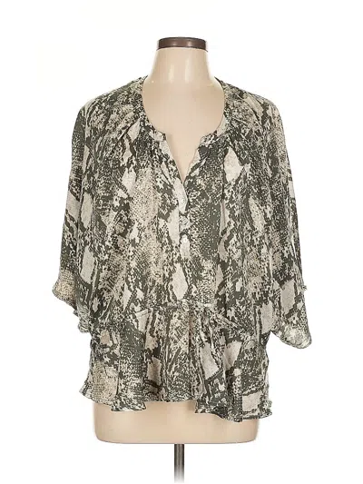 Pre-owned Willi Smith 3/4 Sleeve Blouse In Silver