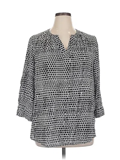 Pre-owned Willi Smith 3/4 Sleeve Blouse In Silver